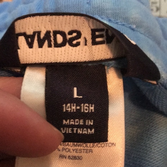 Lands end boys floral tie-dye print  drawstring waist short size 14H-16H - Picture 6 of 6